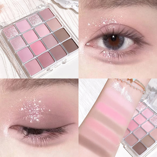 Sixteen - color sunset magic eye shadow plate pearl matte earth color Korean makeup eye shadow - Julia BeautyJulia MakeupJulia Beauty200001176:200006159#0404Sixteen - color sunset magic eye shadow plate pearl matte earth color Korean makeup eye shadow