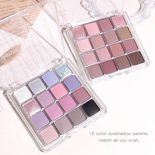 Sixteen - color sunset magic eye shadow plate pearl matte earth color Korean makeup eye shadow - Julia BeautyJulia MakeupJulia Beauty200001176:200006159#0404Sixteen - color sunset magic eye shadow plate pearl matte earth color Korean makeup eye shadow